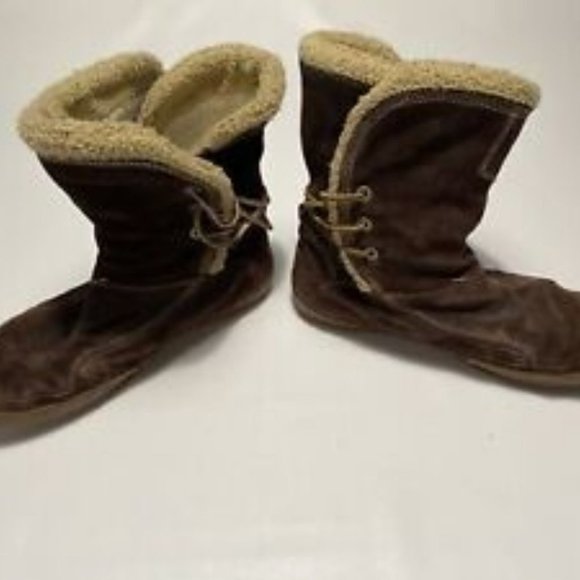 TIMBERLAND Women's  Smartwool Leather & Fur Lined Lace Up Boots size 10 - Picture 4 of 6